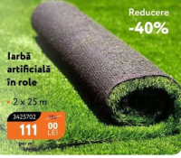 Nanu Market Iarbă artificială în role 2 x 25 m