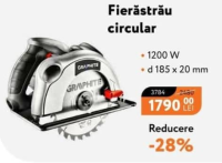 Graphite Fierăstrău circular 1200W d 185x20mm