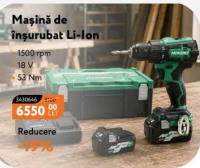 HiKOKI Mașină de înșurubat Li-Ion 18V 53Nm 1500rpm
