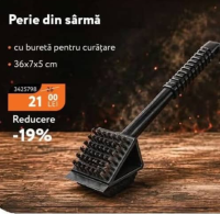 Nanu Market Perie din sârmă cu buretă pentru curățare 36x7x5 cm