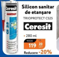 Ceresit Silicon sanitar de etanșare CS25 280ml