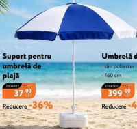 NANU Umbrelă de plajă din poliester 160 cm