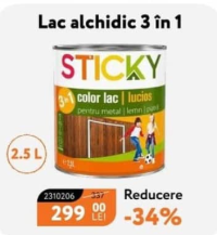 Sticky Lac alchidic 3 în 1 2.5L
