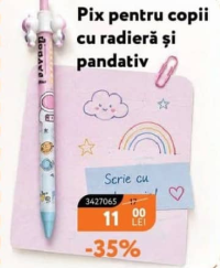 NANU market Pix pentru copii cu radieră și pandativ