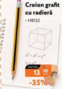 NANU market Creion grafit cu radieră HB122