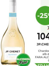 JP. CHENET Chardonnay Vin alb dulce FARA ALCOOL 0.75L