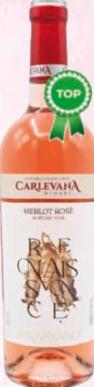 CARLEVANA RARITET Vin Merlot rose roz sec 0,75L