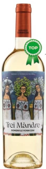 Domeniile Vorniceni Trei Mândre Vin Alb sec 0.75L