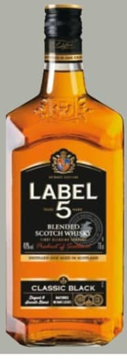 Label 5 Classic Black Whisky 0,7L