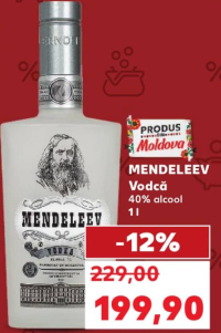 Mendeleev Vodcă 40% alcool 1l