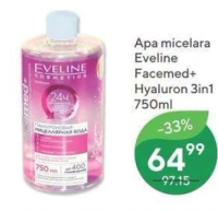 Eveline Apa micelara Facemed+ Hyaluron 3in1 750ml
