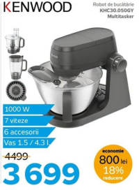 Kenwood Robot de bucătărie KHC30.050GY Multitasker