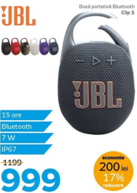 JBL Boxă portativă Bluetooth Clip 5