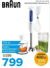 Braun Blender de mână MQ30202MWH MultiQuick 3