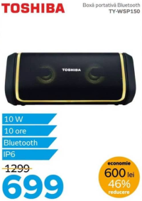 Toshiba Boxă portativă Bluetooth TY-WSP150