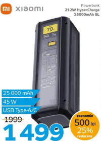 Xiaomi Powerbank 212W HyperCharge 25000mAh GL