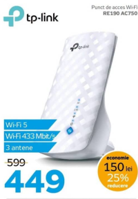 tp-link Punct de acces Wi-Fi RE190 AC750
