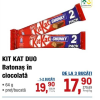 Kit Kat Duo Batonaș în ciocolată 64 g