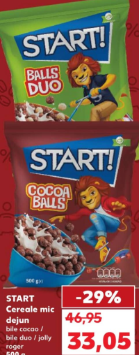 START Cereale mic dejun bile cacao / bile duo / jolly roger 500 g