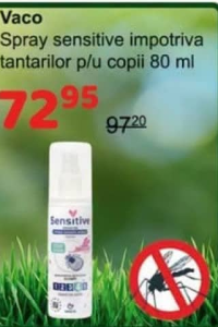 Vaco Spray sensitive impotriva tantarilor p/u copii 80 ml