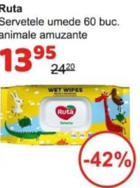 Ruta Servetele umede 60 buc. animale amuzante