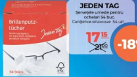 Jeden Tag Şerveţele umede pentru ochelari 54 buc.