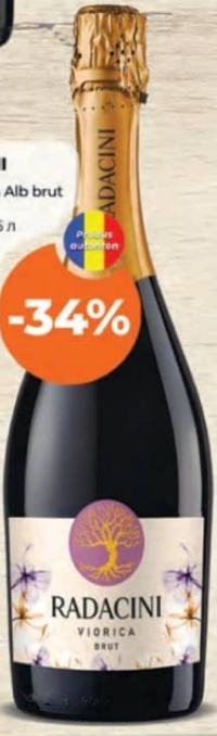 Radacini Viorica Vin spumant Alb brut 0.75l