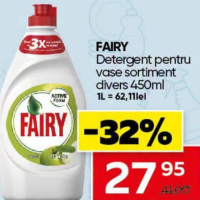 FAIRY Detergent pentru vase sortiment divers 450ml