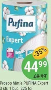 PUFINA Prosop hârtie Expert 3 str. 1 buc. 225 foi