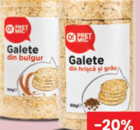 O! Pret Mic Galete din bulgur / hrișcă și grâu 100g