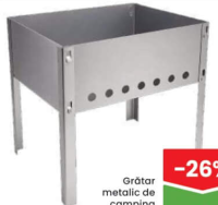 Grătar metalic de camping 25*25*35cm 1buc