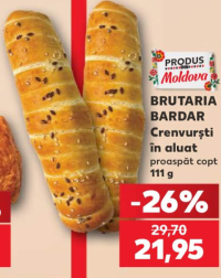 Brutaria Bardar Crenvurști în aluat proaspăt copt 111 g