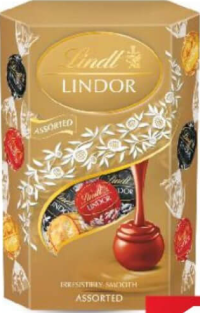 LINDT LINDOR Praline asortate din ciocolată fină cu umplutură 200 g