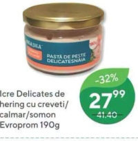 Evroprom Icre Delicates de hering cu creveti/calmar/somon 190g
