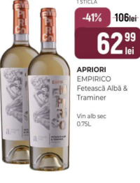 Apriori Empirico Fetească Albă & Traminer 0.75L
