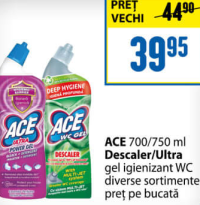 ACE 700/750 ml Descaler/Ultra gel igienizant WC