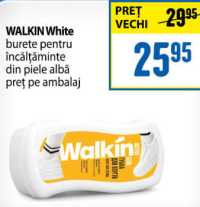 WALKIN White burete pentru încălțăminte din piele albă
