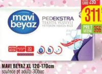 Mavi Beyaz XL 120-170cm Scutece pentru adulți 30buc