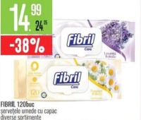 Fibril 120buc șervețele umede cu capac diverse sortimente