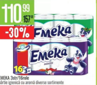 Emeka 3str/16role hârtie igienică cu aromă diverse sortimente