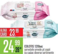 Colotis 120buc șervețele umede pt copii cu capac diverse sortimente