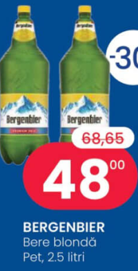 BERGENBIER Bere blondă Pet, 2.5 litri