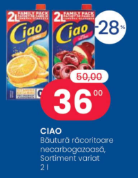 CIAO Bautura racoritoare necarbogazoasa Sortiment variat 2l