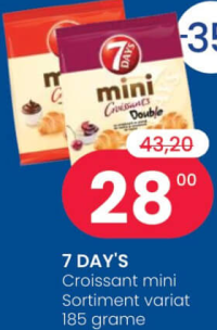 7 DAY'S Croissant mini Sortiment variat 185 grame