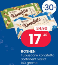 ROSHEN Tubușoare Konafetto Sortiment variat 140 grame