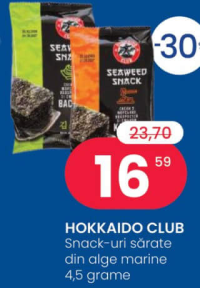 HOKKAIDO CLUB Snack-uri sărate din alge marine 4,5 grame