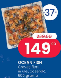 Ocean Fish Creveți fierți în ulei 500g