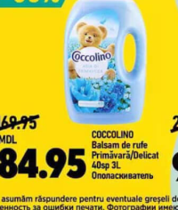 Coccolino Balsam de rufe Primăvară/Delicat 3L