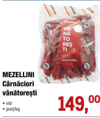 MEZELLINI Cârnăciori vânătorești vid kg
