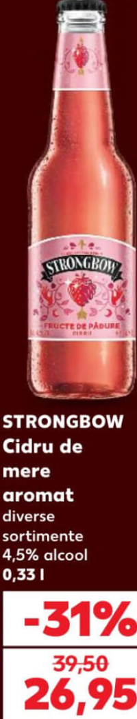 Strongbow Cidru de mere aromat diverse sortimente 4.5% alcool 0.33 l